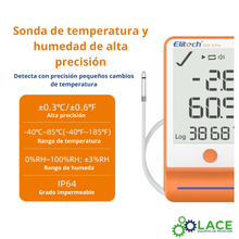 Termohigrómetro Data Logger Elitech GSP-6 PRO