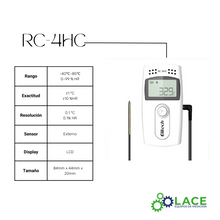 Datalogger temperatura y humedad Elitech RC-4HC -30~60°C
