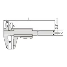 Calibrador Vernier con Abrazadera de Pulgar INSIZE 1223-2002 0-200 mm / 0-8"