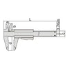 Calibrador Vernier con Abrazadera de Pulgar INSIZE 1223-2002 0-200 mm / 0-8"