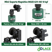 Mini Soporte Magnético INSIZE 6211-10E 10 kgf