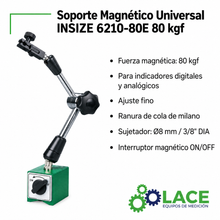 Soporte Magnético Universal INSIZE 6210-80E 80 kgf