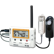 Data Logger TandD RTR-574S para Temperatura, Humedad, Iluminancia y UV -25 a 70 °C, 0 a 99 % HR, 0 a 130 klx y 0 a 30 mW/cm²