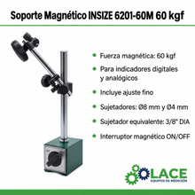 Soporte Magnético INSIZE 6201-60M 60 kgf