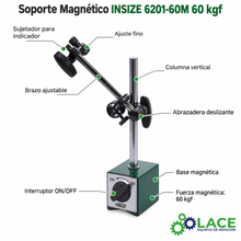 Soporte Magnético INSIZE 6201-60M 60 kgf
