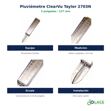 Pluviómetro ClearVu Taylor 2703N – 5 pulgadas / 127 mm