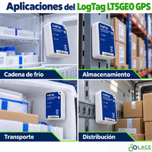 Termohigrómetro DataLogger LogTag LT5GEO GPS -30 °C a +70 °C / 0 a 100% HR