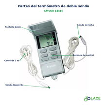Termómetro digital con doble sonda Taylor 1441E – -7 a 50 °C
