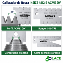 Calibrador de Rosca INSIZE 4812-E ACME 29°