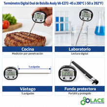 Termómetro Digital Oval de Bolsillo Avaly VA-E273 -45 a 200°C (-50 a 392°F)