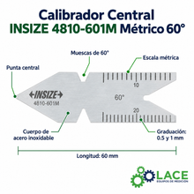 Calibrador Central INSIZE 4810-601M Métrico 60°