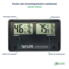 Termohigrómetro ambiental Taylor 5306103 – -40 a 70 °C / 10 a 99 %HR
