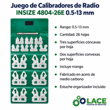 Juego de Calibradores de Radio INSIZE 4804-26E 0.5-13 mm