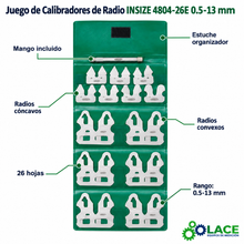 Juego de Calibradores de Radio INSIZE 4804-26E 0.5-13 mm