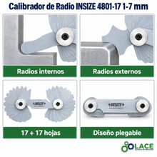 Calibrador de Radio INSIZE 4801-17 1-7 mm