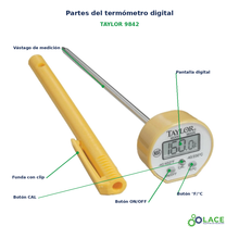 Termómetro digital de bolsillo impermeable Taylor 9842 – -40 a 230 °C