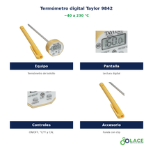 Termómetro digital de bolsillo impermeable Taylor 9842 – -40 a 230 °C