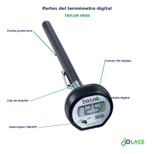 Termómetro digital de bolsillo Taylor 9840 – -40 a 150 °C
