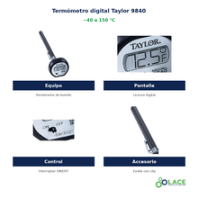 Termómetro digital de bolsillo Taylor 9840 – -40 a 150 °C