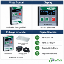 Probador de Rugosidad INSIZE ISR-C003 Ra 0.05-15 µm