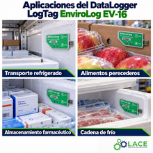 Termómetro DataLogger desechable LogTag EnviroLog EV-16 -30 °C a +70 °C (USB)