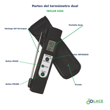 Termómetro infrarrojo y termopar dual Taylor 9305 – -33 a 220 °C / -55 a 330 °C