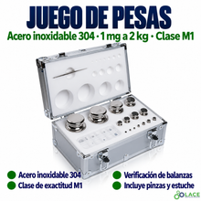 Juego de pesas en acero inoxidable 304 LACE de 1 mg a 2 kg clase M1