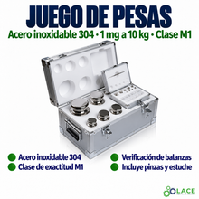 Juego de pesas en acero inoxidable 304 LACE de 1 mg a 10 kg clase M1