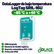 DataLogger de baja temperatura LogTag SRIL-16U -85 °C a +40 °C (USB integrado)