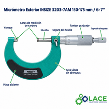 Micrómetro Exterior INSIZE 3203-7AM 150-175 mm / 6-7"