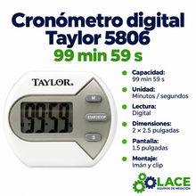Cronómetro digital Taylor 5806 – 99 min 59 s