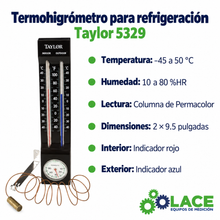 Termohigrómetro para refrigeración Taylor 5329 – -45 a 50 °C / 10 a 80 %HR
