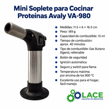 Mini Soplete para Cocinar Proteínas Avaly VA-980