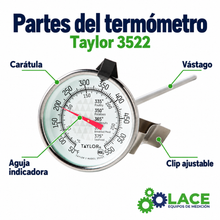 Termómetro análogo para alimentos Taylor 3522 – 10 a 285 °C