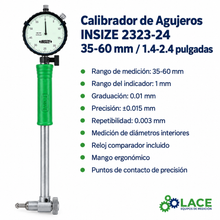 Calibrador de Agujeros INSIZE 2323-24 35-60 mm / 1.4-2.4"