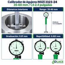 Calibrador de Agujeros INSIZE 2323-24 35-60 mm / 1.4-2.4"