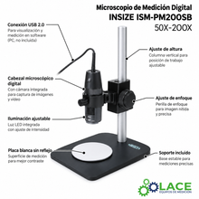 Microscopio de Medición Digital INSIZE ISM-PM200SB 50X-200X