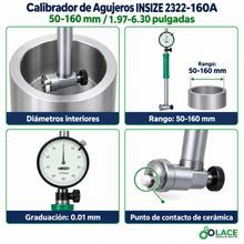 Calibrador de Agujeros INSIZE 2322-160A 50-160 mm / 1.97-6.30"