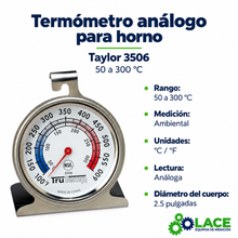 Termómetro análogo para horno Taylor 3506 – 50 a 300 °C