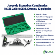 Juego de Escuadras Combinadas INSIZE 2278-180EM 300 mm / 12"