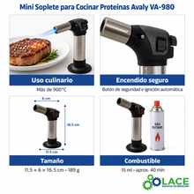Mini Soplete para Cocinar Proteínas Avaly VA-980