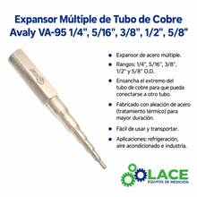 Expansor Múltiple de Tubo de Cobre Avaly VA-95 1/4", 5/16", 3/8", 1/2", 5/8"