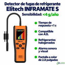 Detector de fugas de refrigerante Elitech INFRAMATE S – <4 g/año