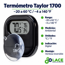 Termómetro Taylor 1700 -20 a 60 °C / -4 a 140 °F