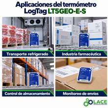 Termómetro LogTag desechable LT5GEO-E-S (−40 °C a +99 °C)