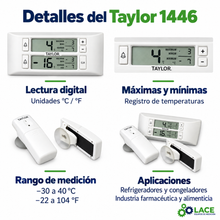 Termómetro digital para congelador Taylor 1446 – -30 a 40 °C