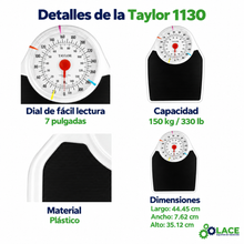 Báscula analógica mecánica Taylor 1130 – 150 kg / 330 lb