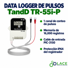 Data Logger de Pulsos TandD TR-55i-P para Monitoreo de Pulsos
