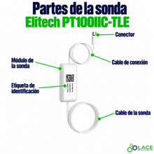 Sonda externa de temperatura ultrabaja para Data Logger Elitech PT100IIC-TLE (-200 °C a 150 °C)