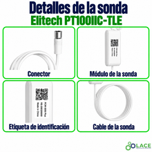 Sonda externa de temperatura ultrabaja para Data Logger Elitech PT100IIC-TLE (-200 °C a 150 °C)